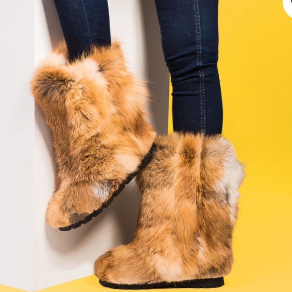 Bilodeau fox fur boots